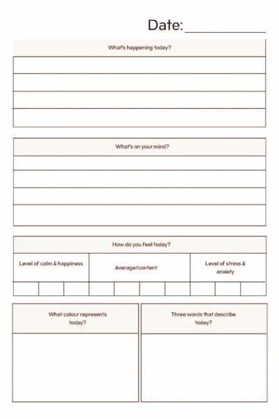 Daily Wellness Planner Minimalist Design